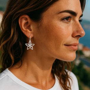 Pendiente gancho Irregular Blom en plata chapado 10µ