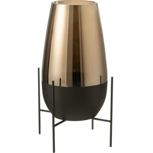 J-Line vase Milan - verre - or/noir - Ø 26 cm