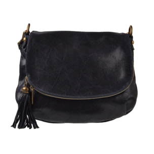 Borse Donna colore Blu-in pelle Made in Italy 31X24X6cm