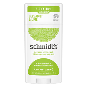 Pack de 3 - Schmidt's Déodorants Sticks Bergamote & Lime Ingrédients Naturels 75g