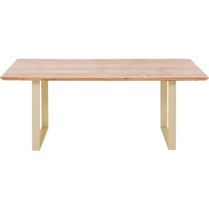 Table Symphony acacia laiton 180x90cm Kare Design