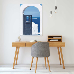 Tableau porte bleue oia Tableau plexiglas