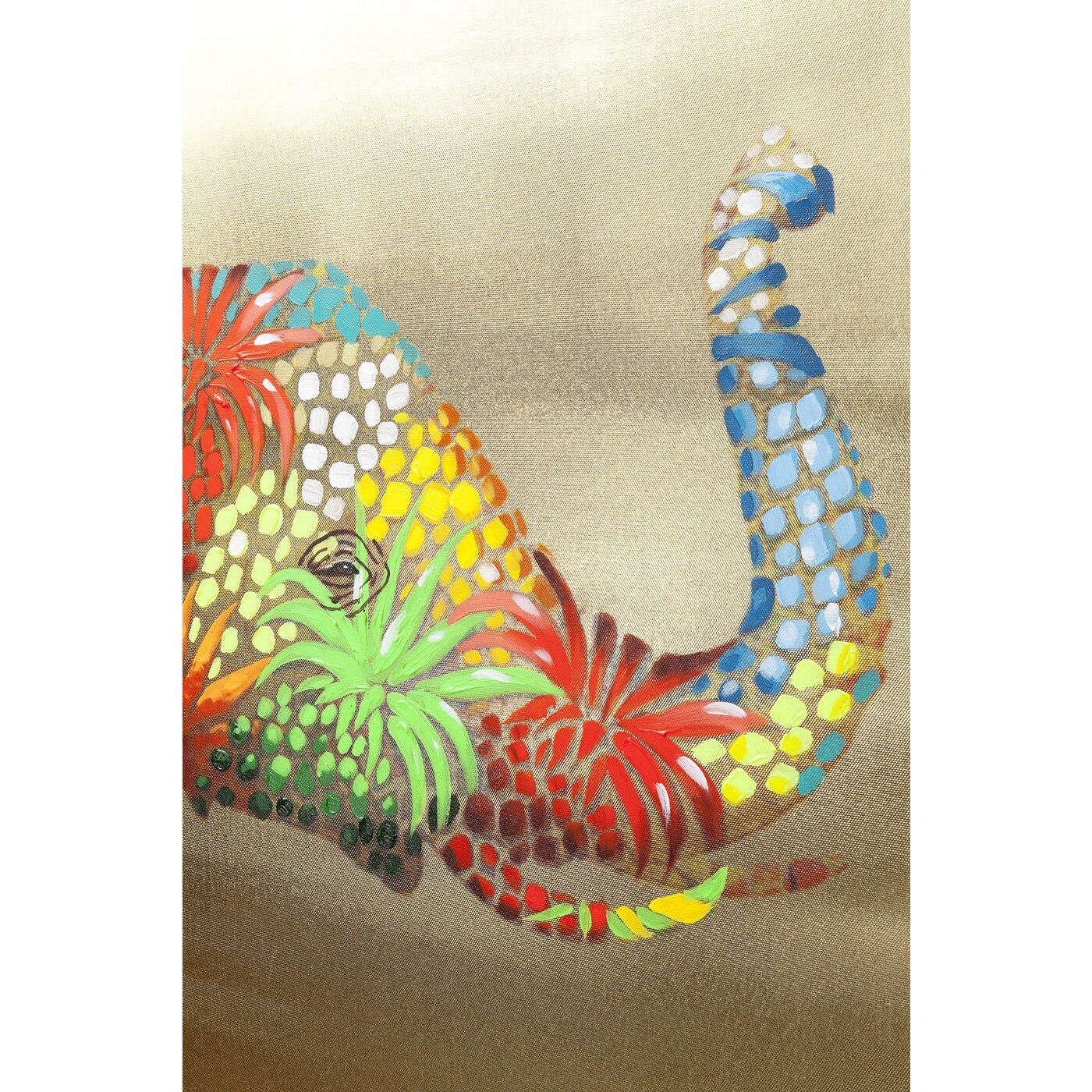 Tableau Touched éléphant ananas 120x90cm Kare Design