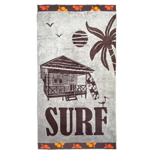 Serviette de plage éponge velours Jacquard - Kabana - 100x175cm - 470g/m²