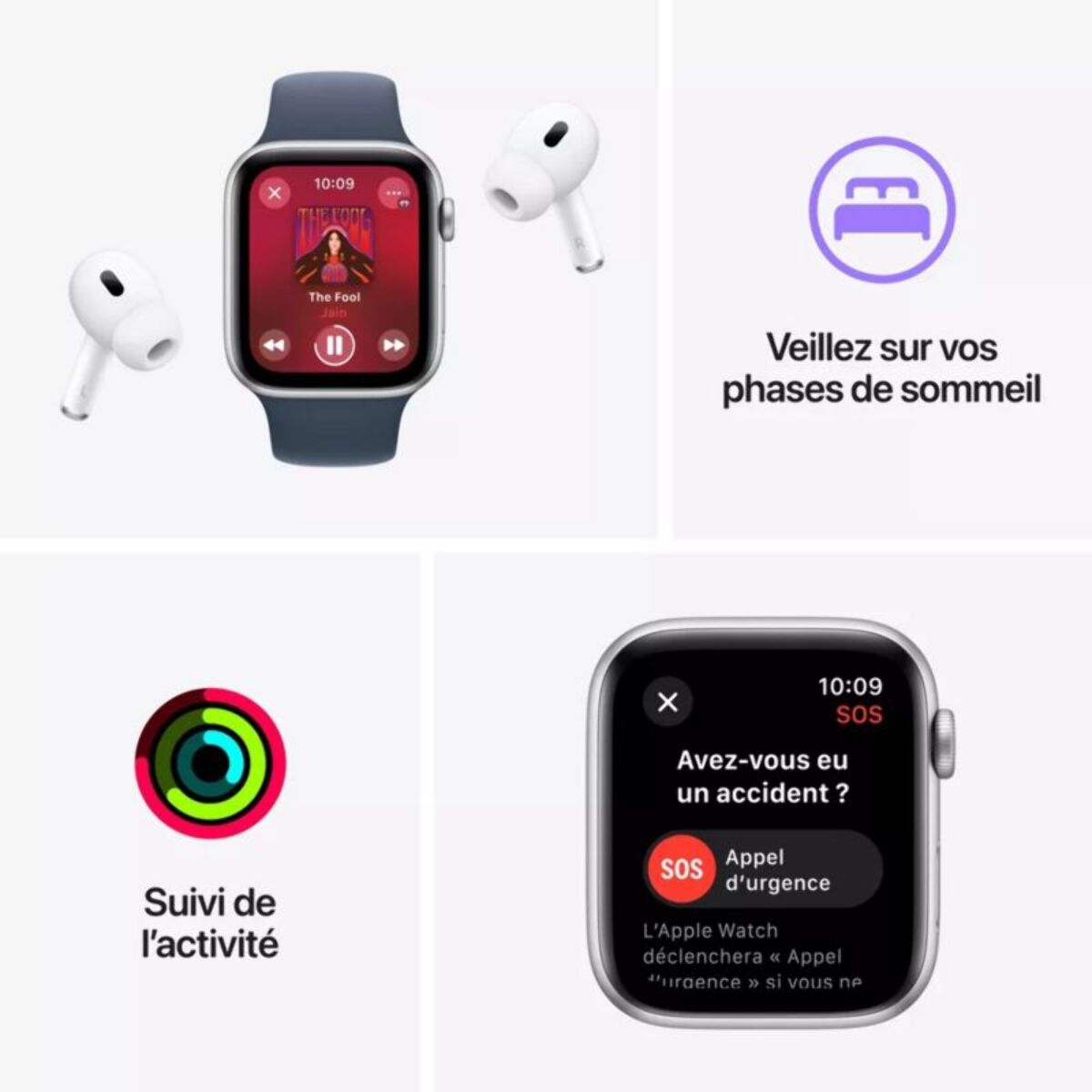 Montre connectée APPLE WATCH SE 40mm Lumière Stellaire S/M