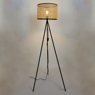 Lampadaire Cannage