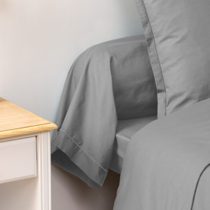 Taie de traversin "Carina" 85x185cm gris souris