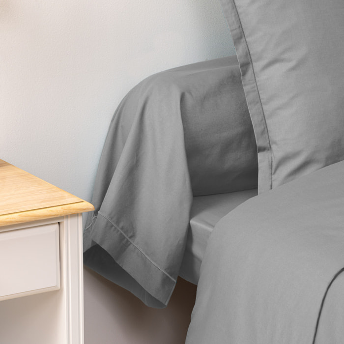 Taie de traversin "Carina" 85x185cm gris souris