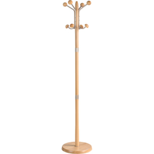 Perchero Menorca madera haya natural 180x37x37 cm