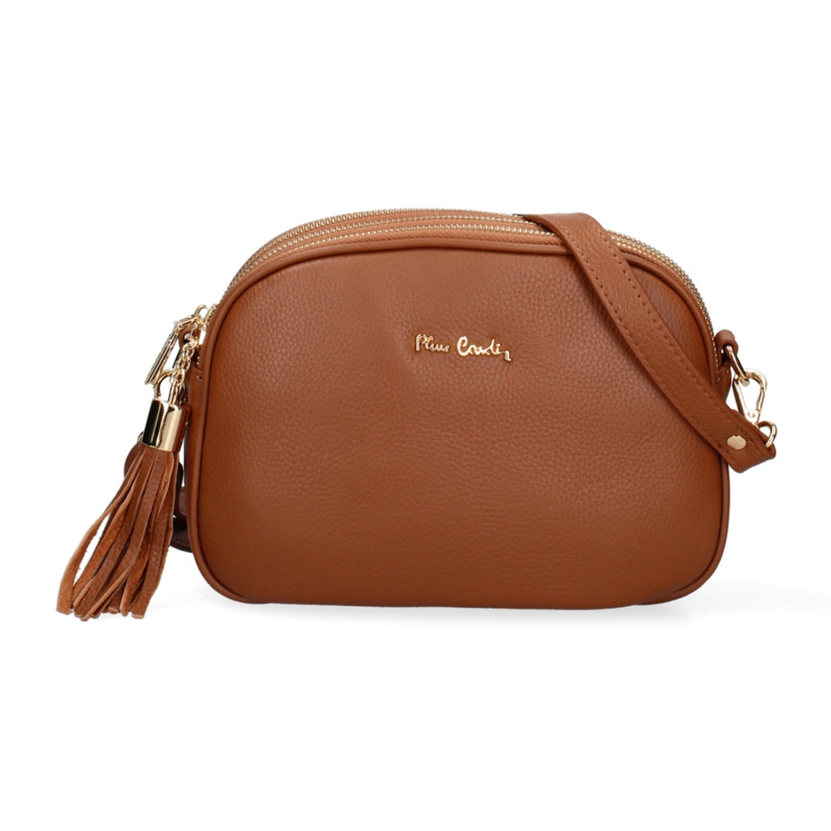 Borsa a tracolla da donna Made in Italy - Modello Cordelia Pro - 100% pelle - 22.5 x 17.0 x 9.5 cm