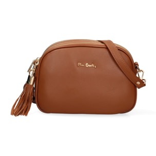 Borsa a tracolla da donna Made in Italy - Modello Cordelia Pro - 100% pelle - 22.5 x 17.0 x 9.5 cm