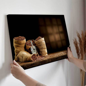 Tableau sacs de café grains Toile imprimée