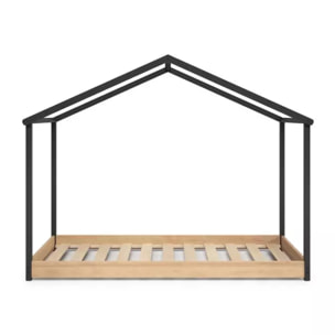 Cama cabaña Hyte Antracita - Pino