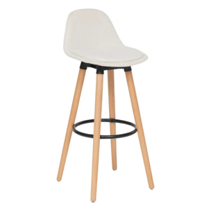 Tabouret de bar "Maxon" blanc H92,5cm