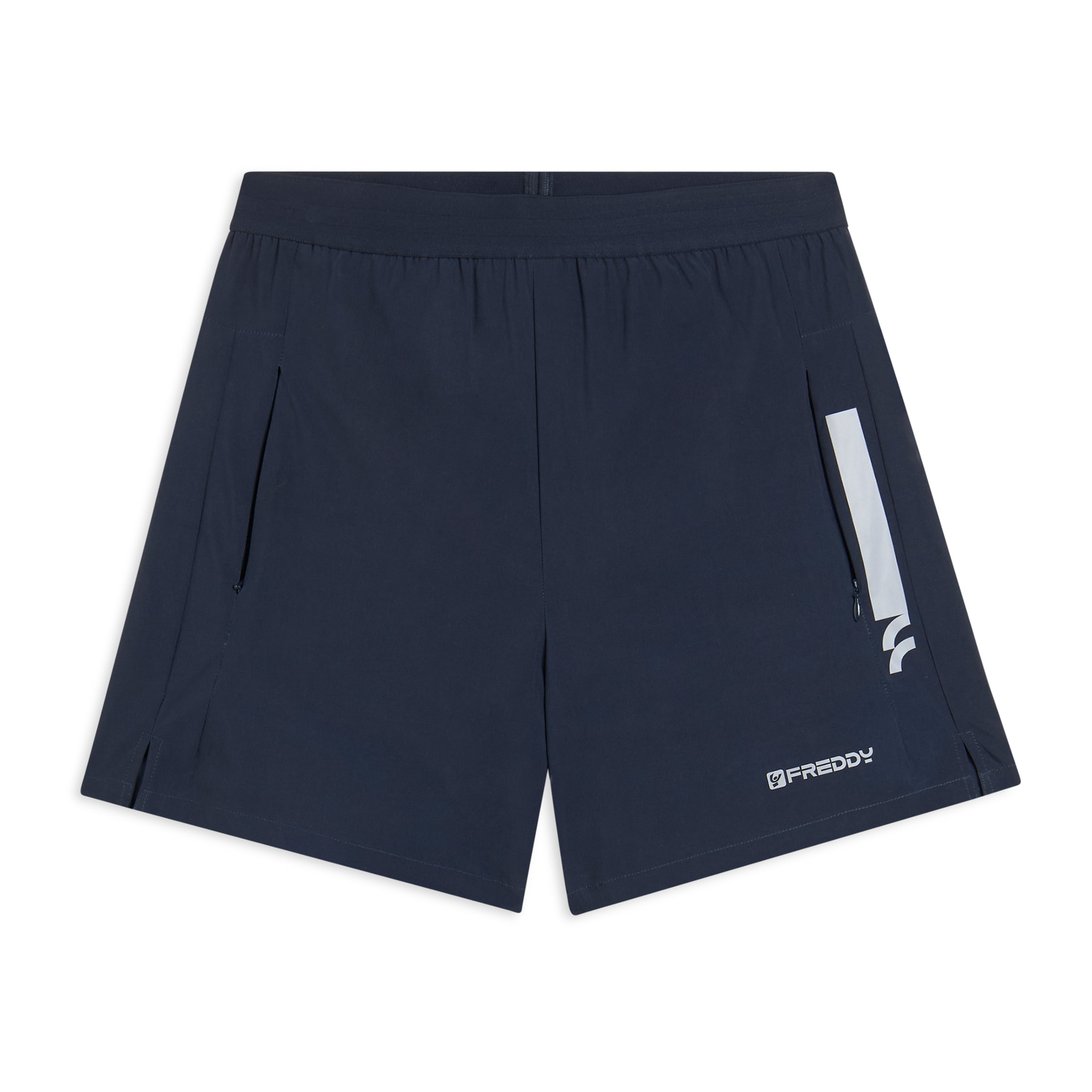 Pantaloni corti slim con grafica e spacchi laterali