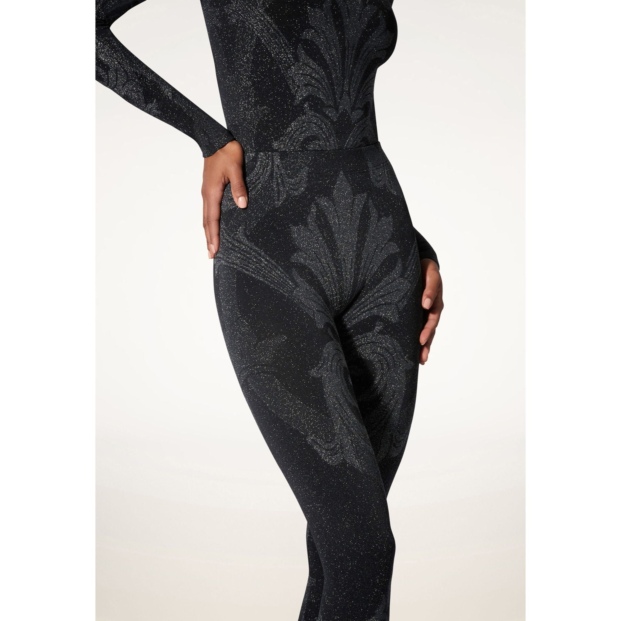 Collant Metallic Jacquard Tights