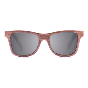 Gafas de sol KAU WASHINGTON - De madera de nogal con patilla rojo / Ahumada