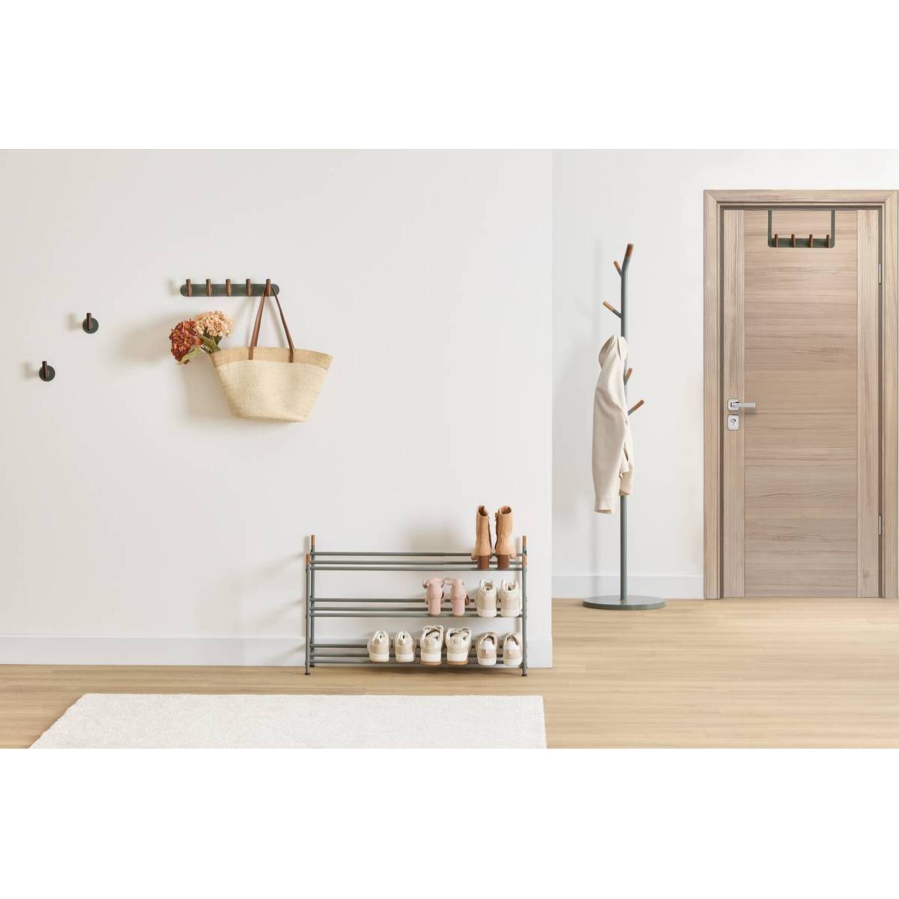 Range-chaussures extensible 6/12 paires Cassie vert