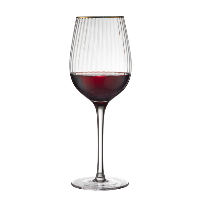 Set de 4 verres à vin rouge Palermo Gold 40 cl