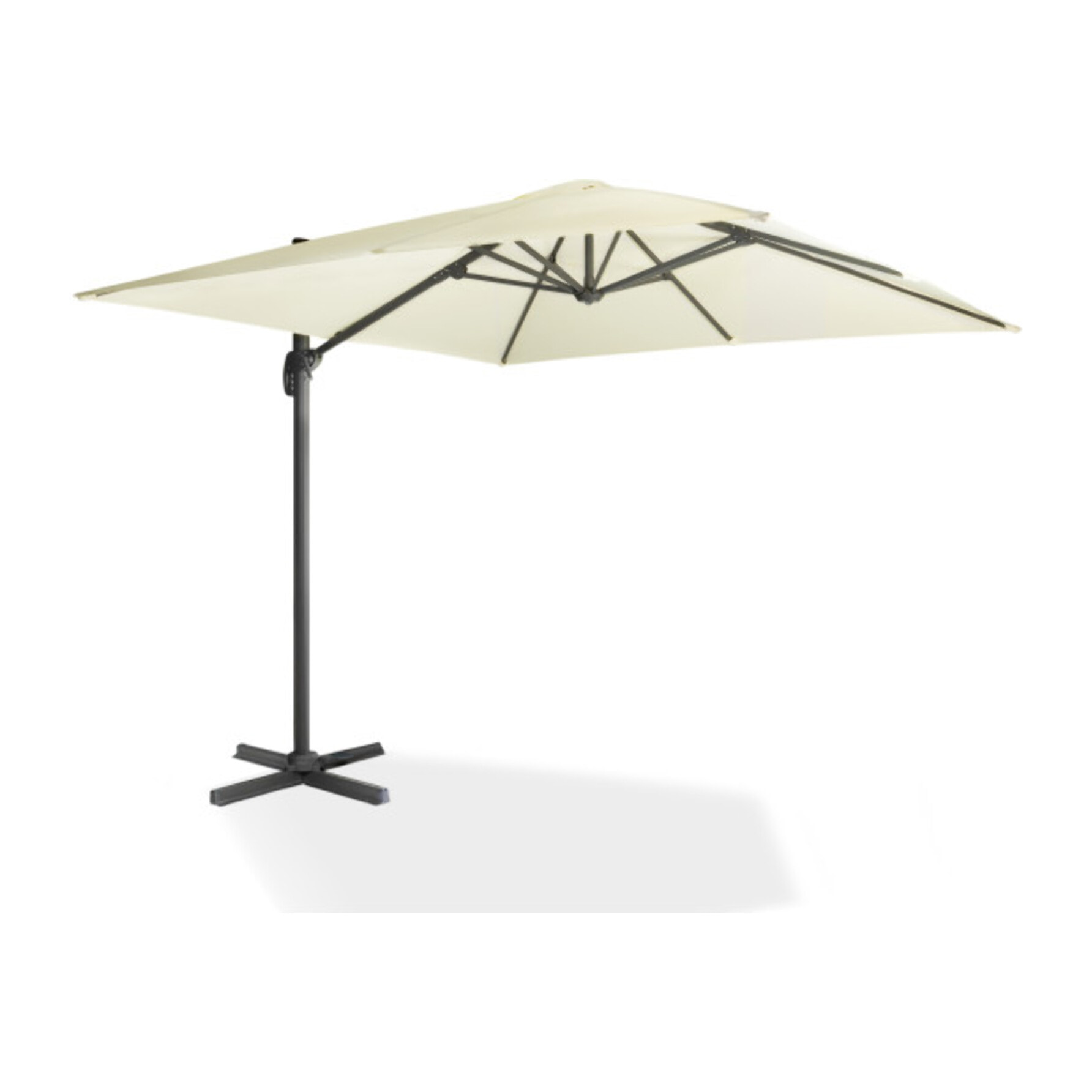 Parasol Sombra 360° carré avec housse de protection