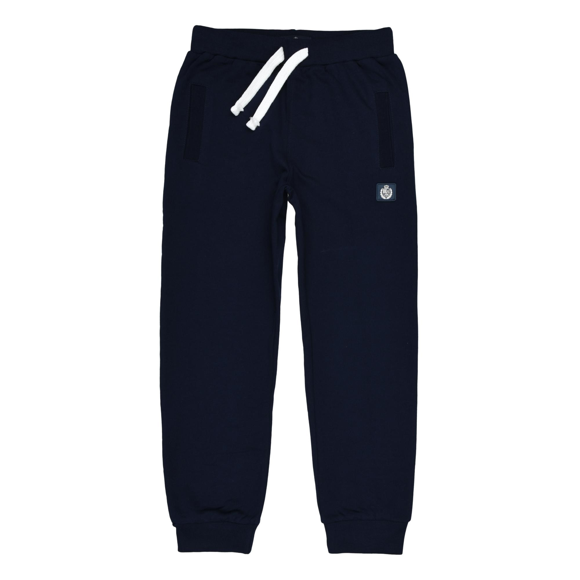 Pantaloni french terry con stampa logo Polo Club St Martin Blu