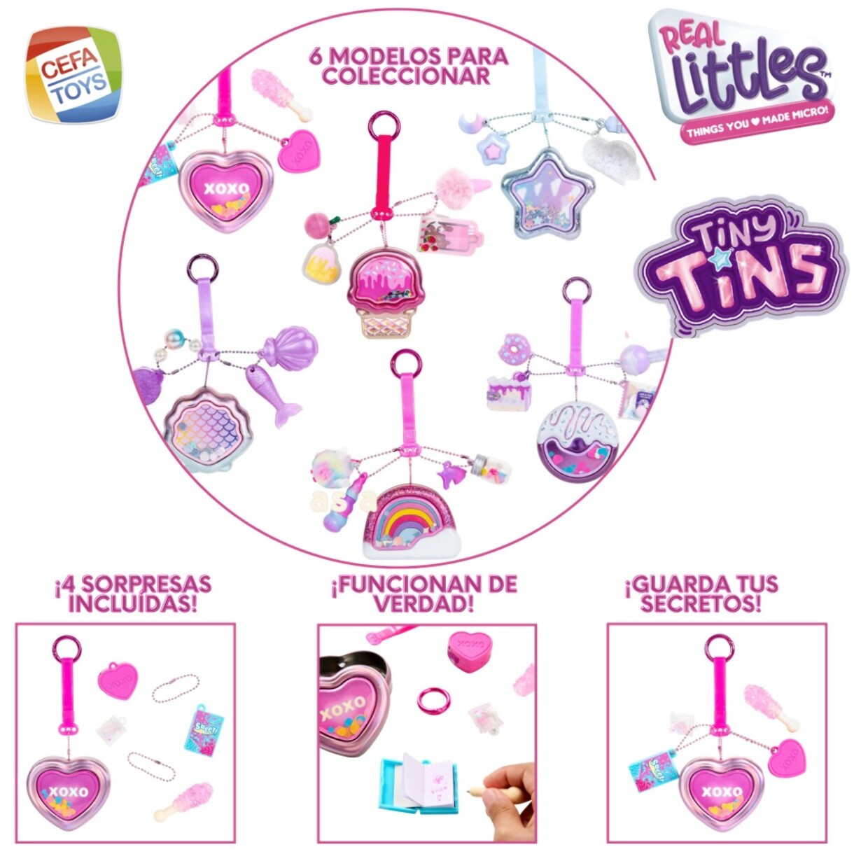 REAL LITTLES LLAVEROS COLGANTES "TINY TINS"