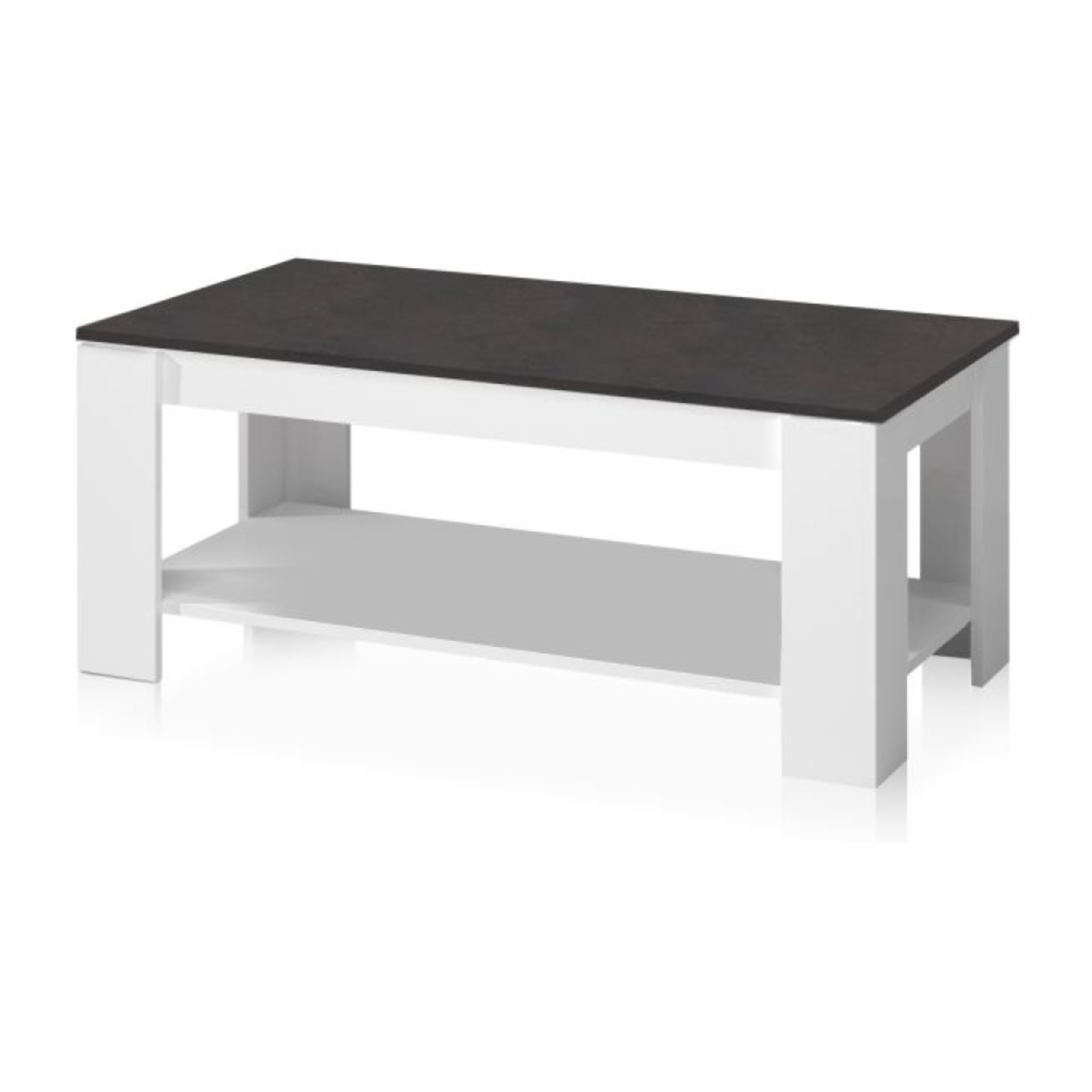 Mesa de centro elevable Lya Blanco Artik (Blanco Mate) - Óxido