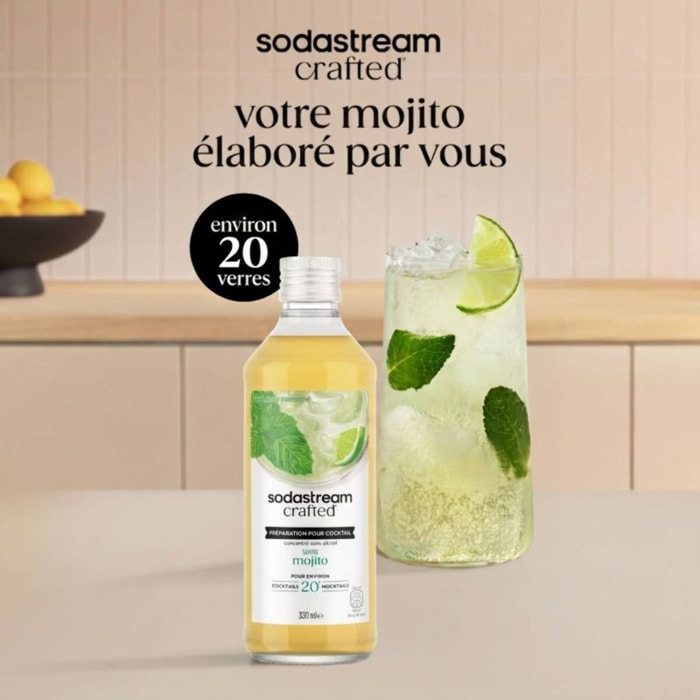 Concentré SODASTREAM mixer saveur Mojito sans alcool 330mL