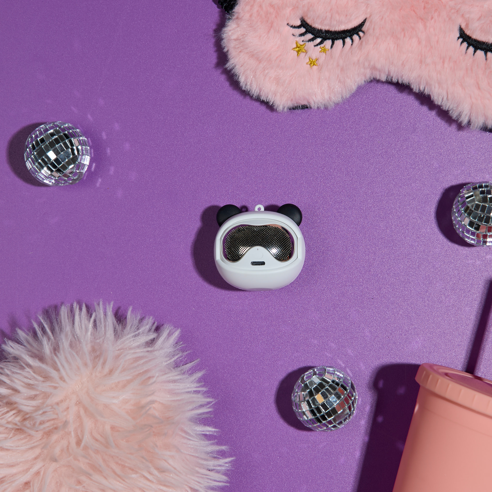 Enceinte Sans Fil - THE CONCEPT FACTORY - Multiface Panda Kawaii - Noir et Blanc