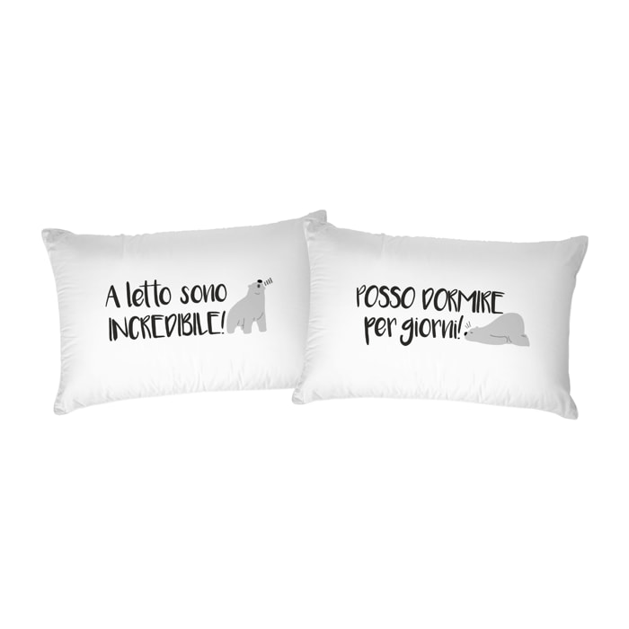 COPPIA FEDERE PRINTED, 100% Cotone, Stampa Digitale, Made in Italy - 43