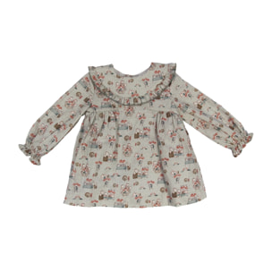 Vestido de bebé estampado Ricitos de Oro Cocote & Charanga