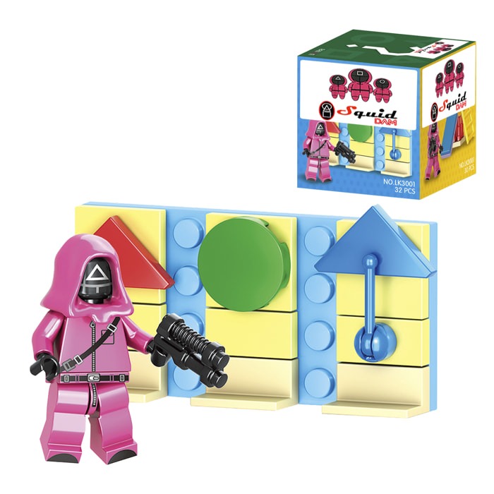 Squid LK2 blocchi di costruzione 32 pezzi compatibili. Guardiano triangolo e diorama.