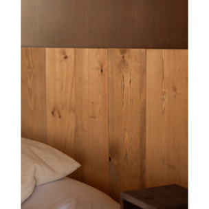 Cabecero de madera maciza en tono roble medio de varias medidas