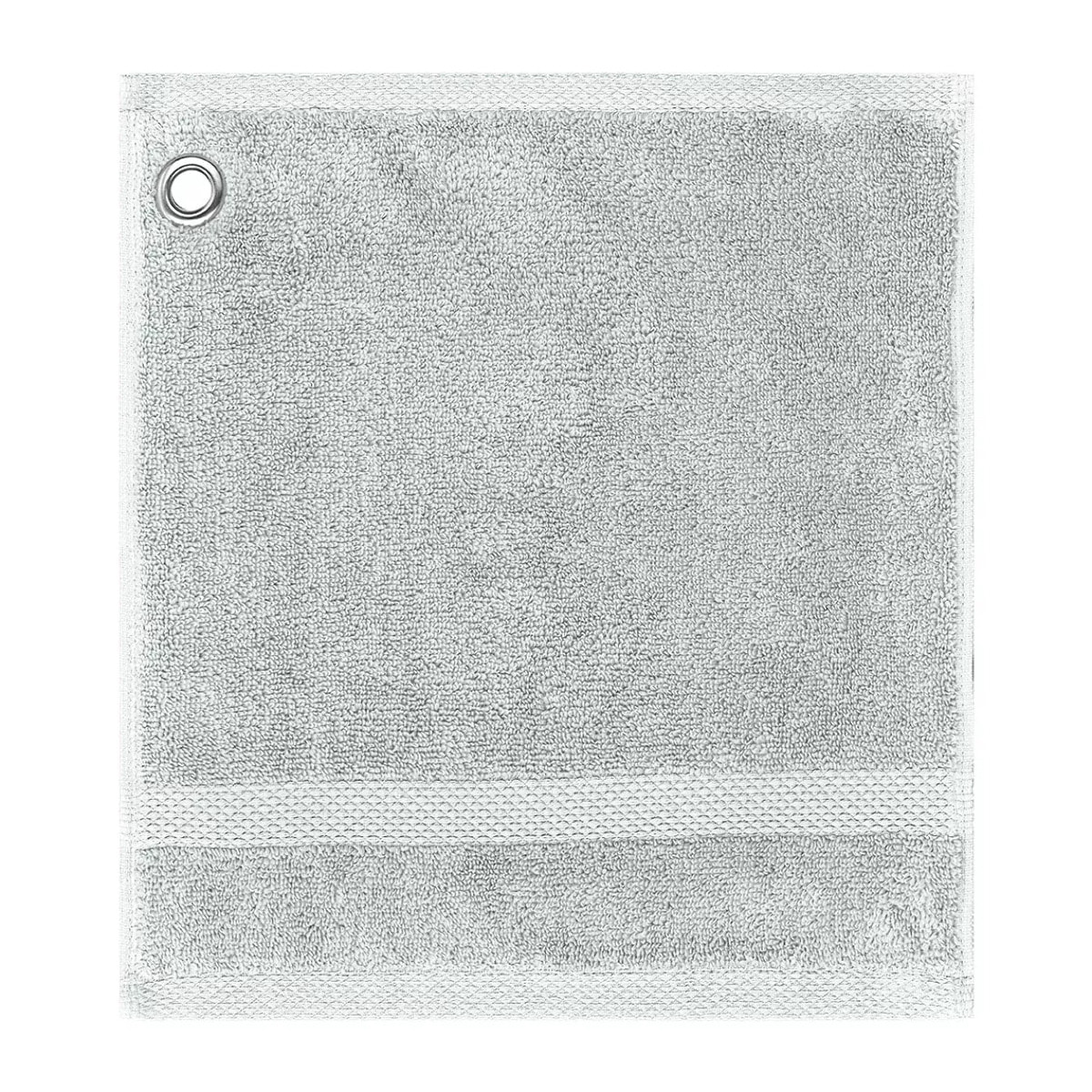Carre avec oeillet pur coton 550 g/m² uni gris Elea nuage