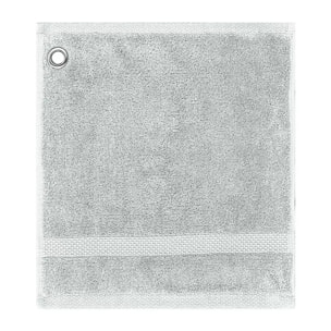 Carre avec oeillet pur coton 550 g/m² uni gris Elea nuage