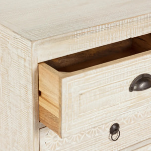 Table de chevet "Ajay" manguier H73cm