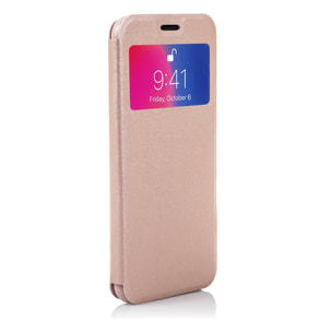 FUNDA LIBRO CON VENTANA CIERRE MAGNÉTICO IPHONE X