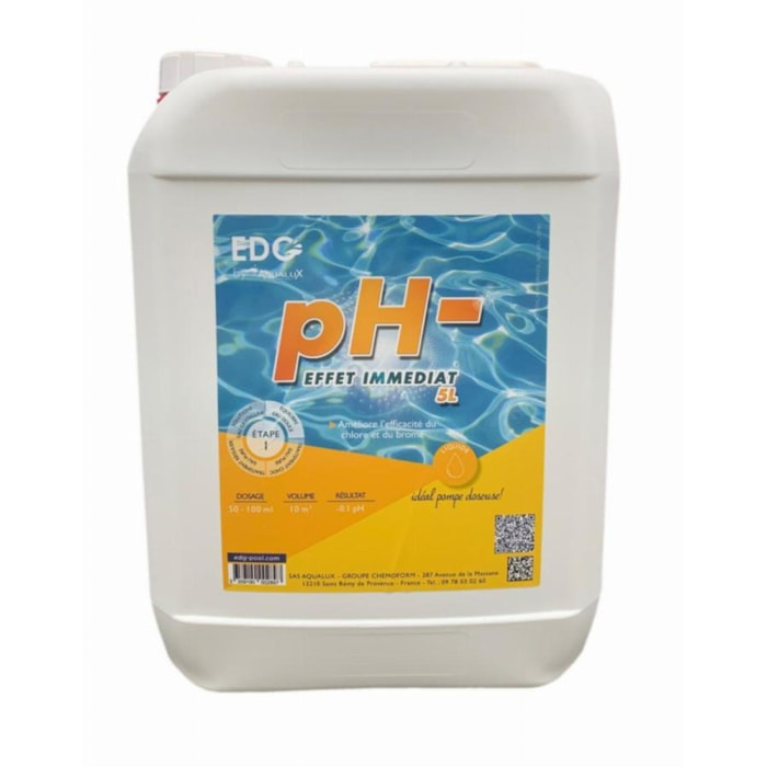 PH moins liquide, bidon de 5 L, EDG - AQUALUX - 107383