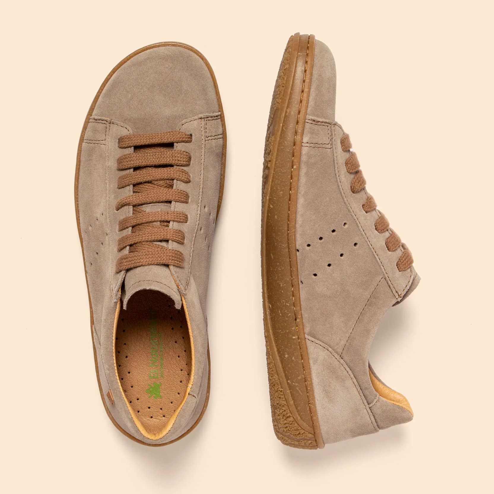 Zapatos N5395 SILK SUEDE TAUPE /AMAZONAS color Taupe