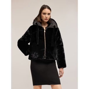 Motivi - Chaqueta efecto pelo reversible - Negro