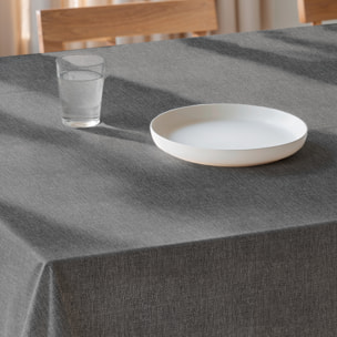 Nappe jacquard unie antitache Indra Grey