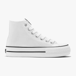 Zapatillas Altas Solar En Blanco B&W