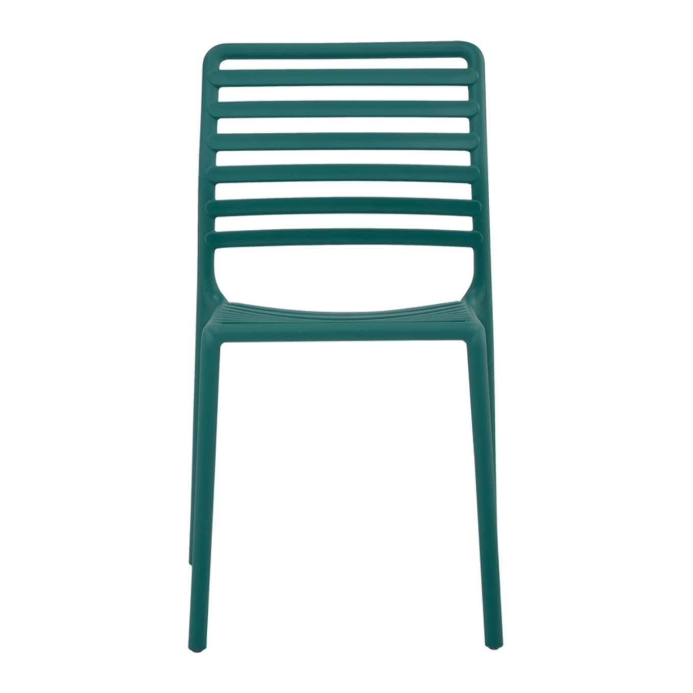 Set da 4 sedie da giardino in polipropilene verde petrolio – Lagos