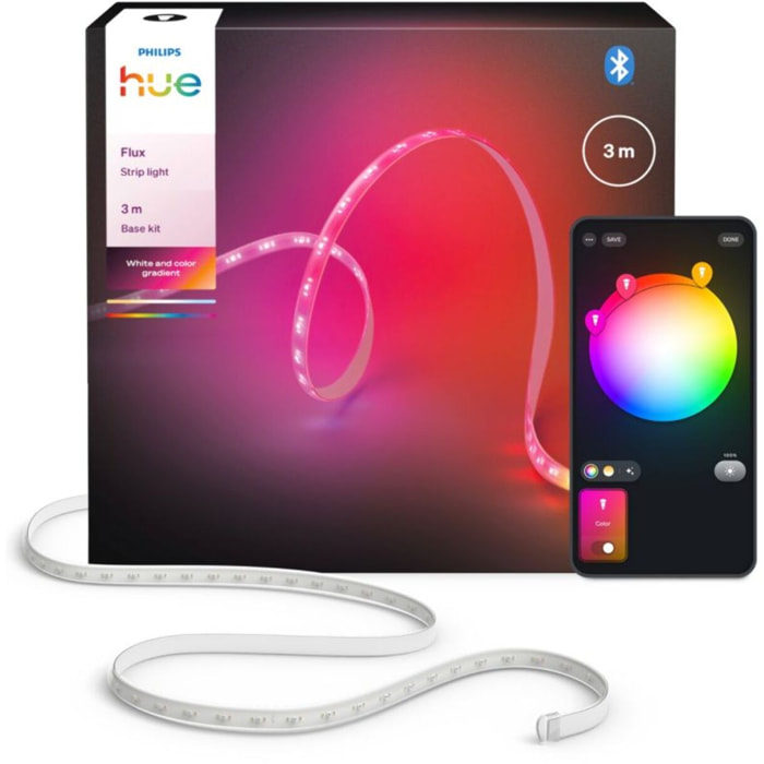 Bandeau LED PHILIPS HUE Flux Strip Light 3m White&Color gradient
