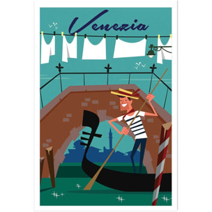 Affiche Gondole à Venise Affiche seule