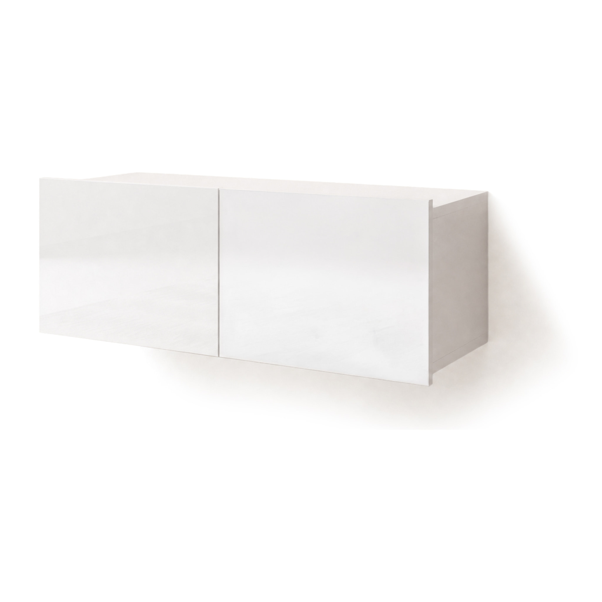 Alix - meuble tv modulable 100 cm - 2 portes - Blanc
