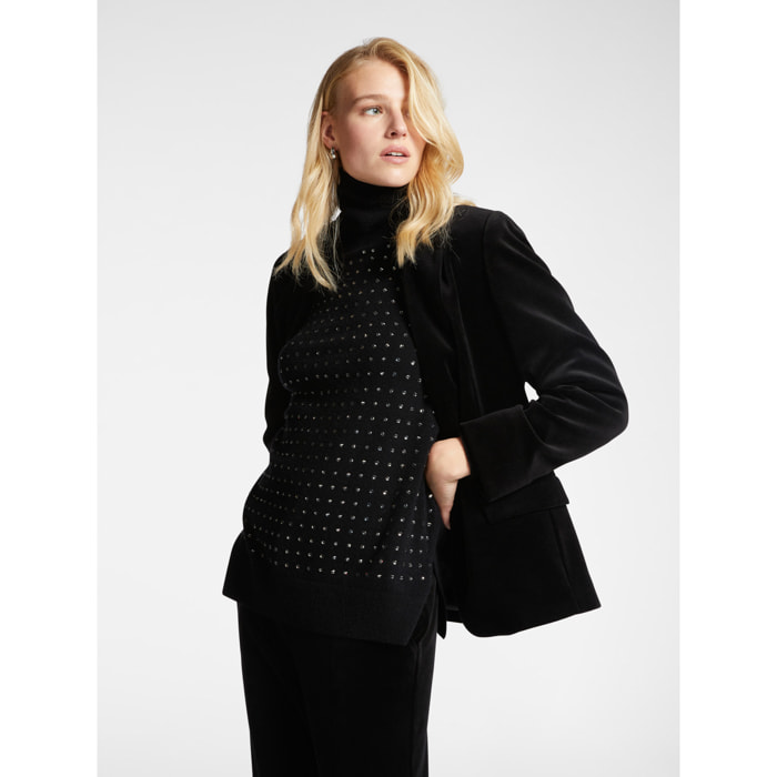 Elena Mirò - Blazer de terciopelo - Negro