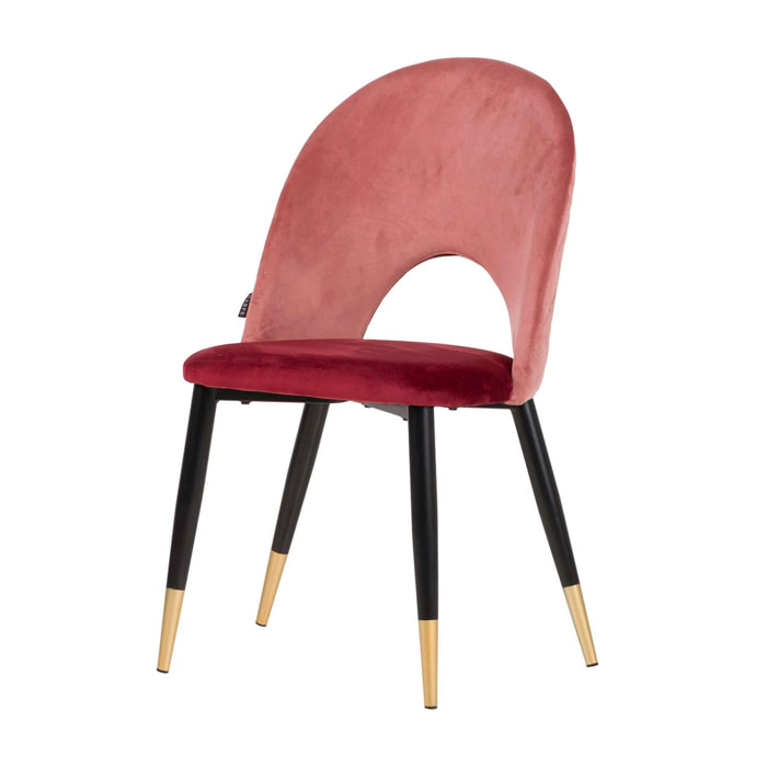 Silla Velvet Rosa Granate 49x54x87 Cm