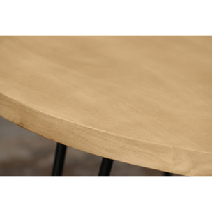 Table à manger ronde en bois manguier massif D116 cm VIBES