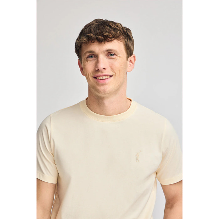 Maglietta ecrù a girocollo e Rigby Go in gomma